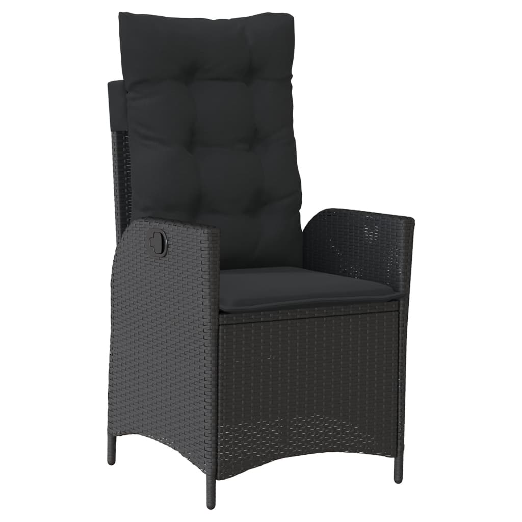 Set mobilier de grădină cu perne, 5 piese, negru, poliratan GartenMobel Dekor