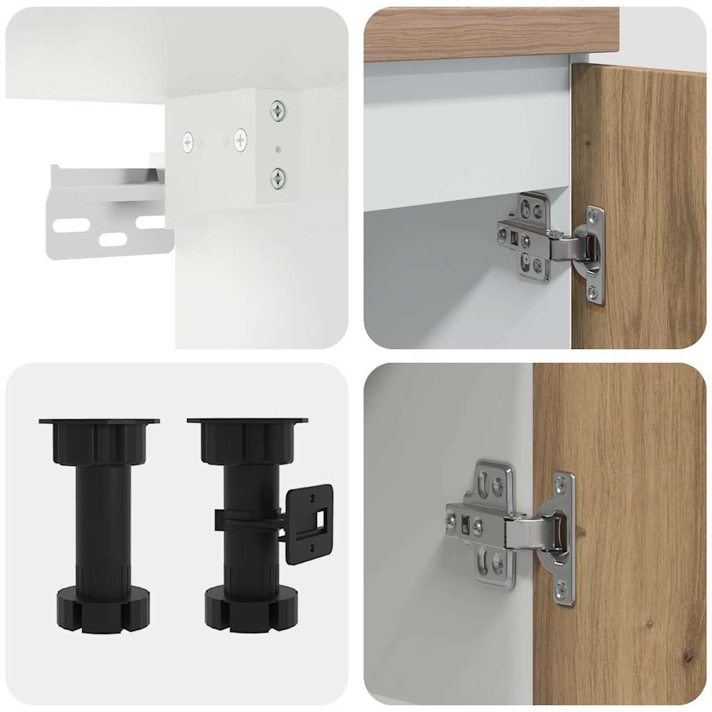 Set dulapuri bucătărie 11 piese Artisan Stejar lemn prelucrat GartenMobel Dekor