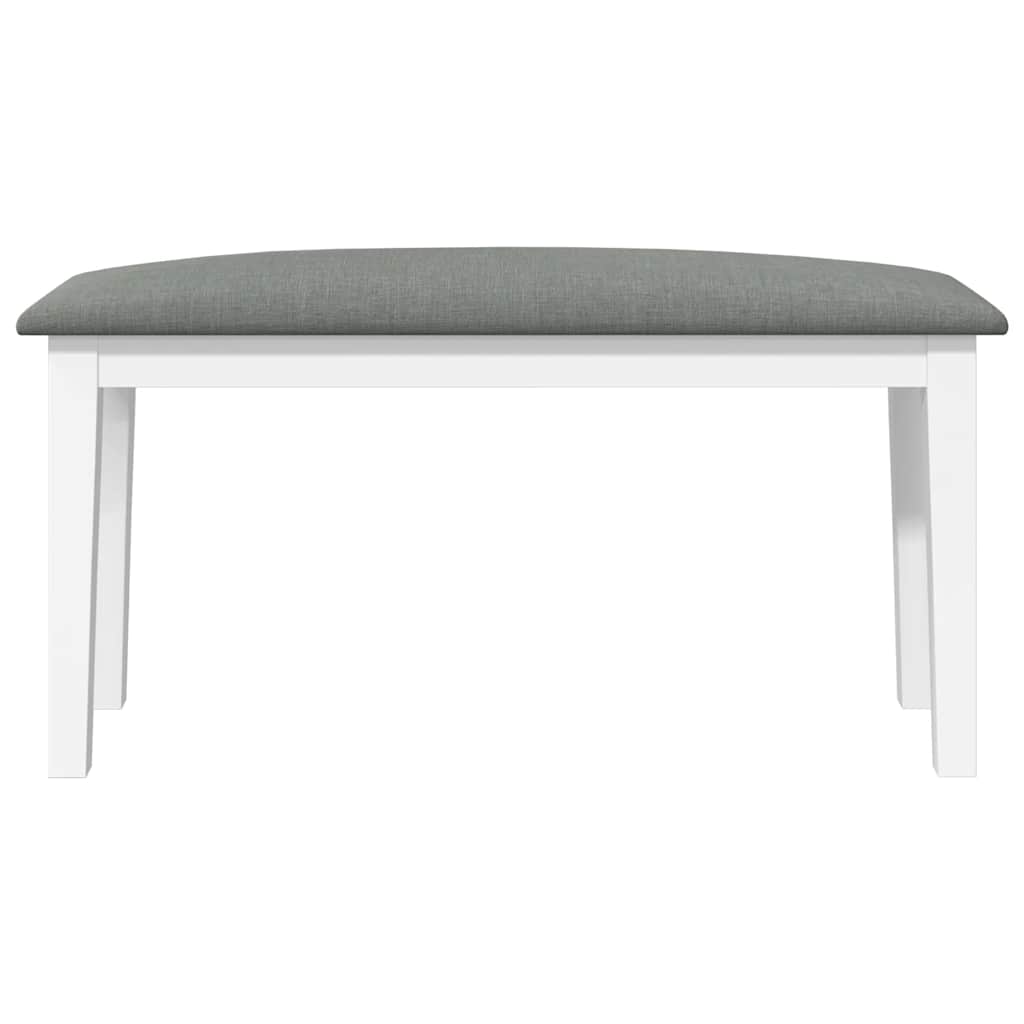 Bancă 90 cm din lemn masiv alb cauciuc GartenMobel Dekor