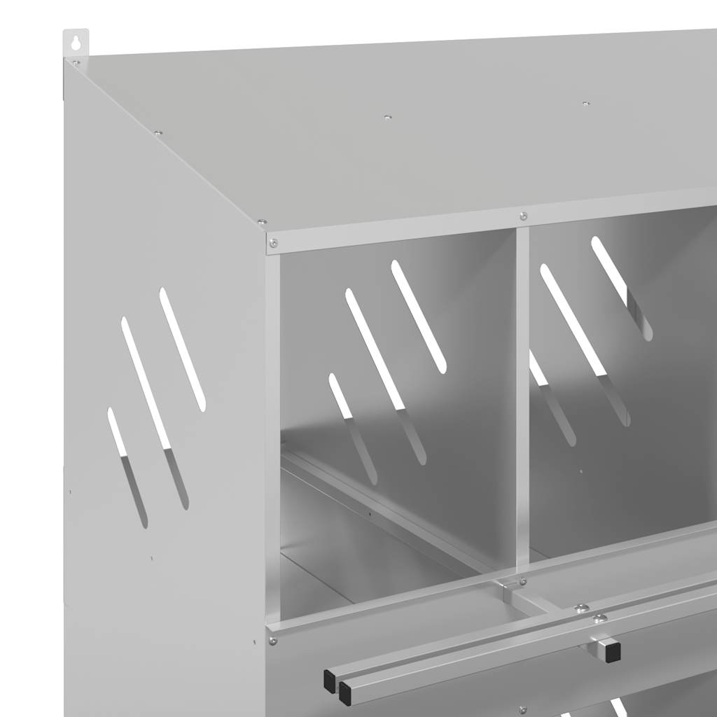 Cubit pentru pui cu 6 compartimente, metal argintiu galvanizat GartenMobel Dekor
