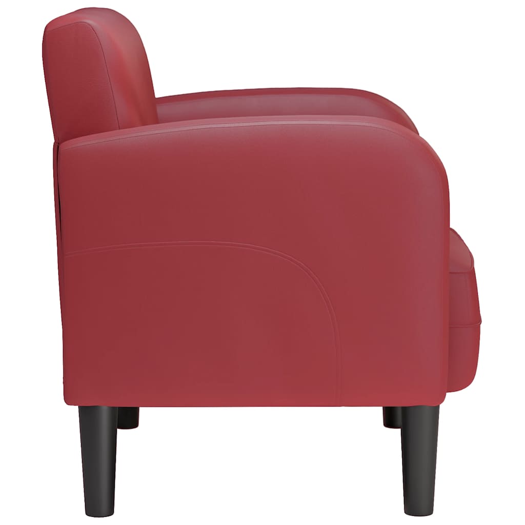 Canapea Scaun cu cotiere Vin Roșu 54 cm piele artificială GartenMobel Dekor