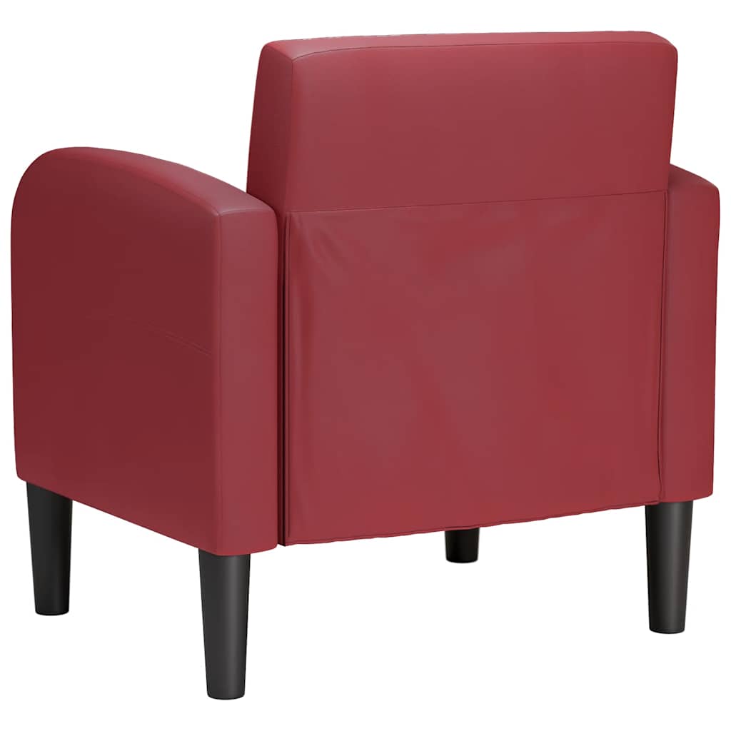 Canapea Scaun cu cotiere Vin Roșu 54 cm piele artificială GartenMobel Dekor