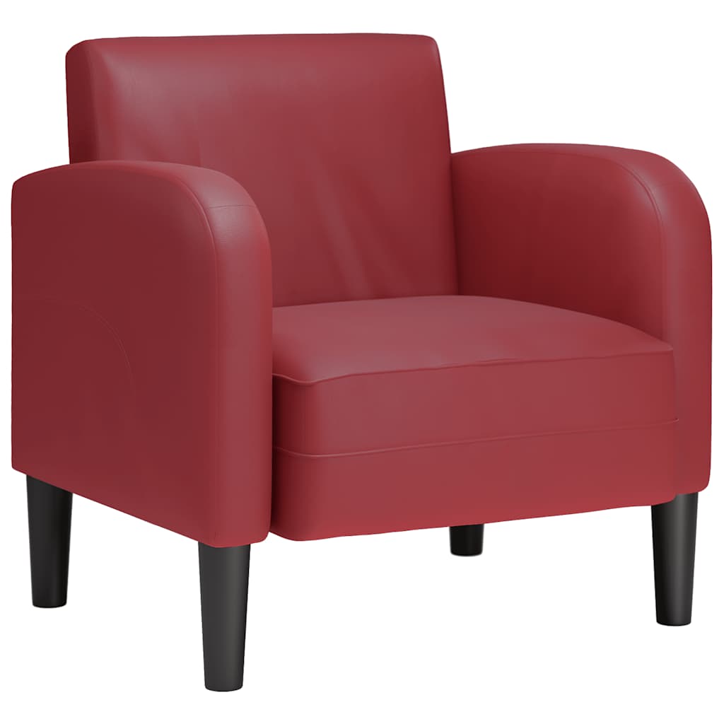Canapea Scaun cu cotiere Vin Roșu 54 cm piele artificială GartenMobel Dekor