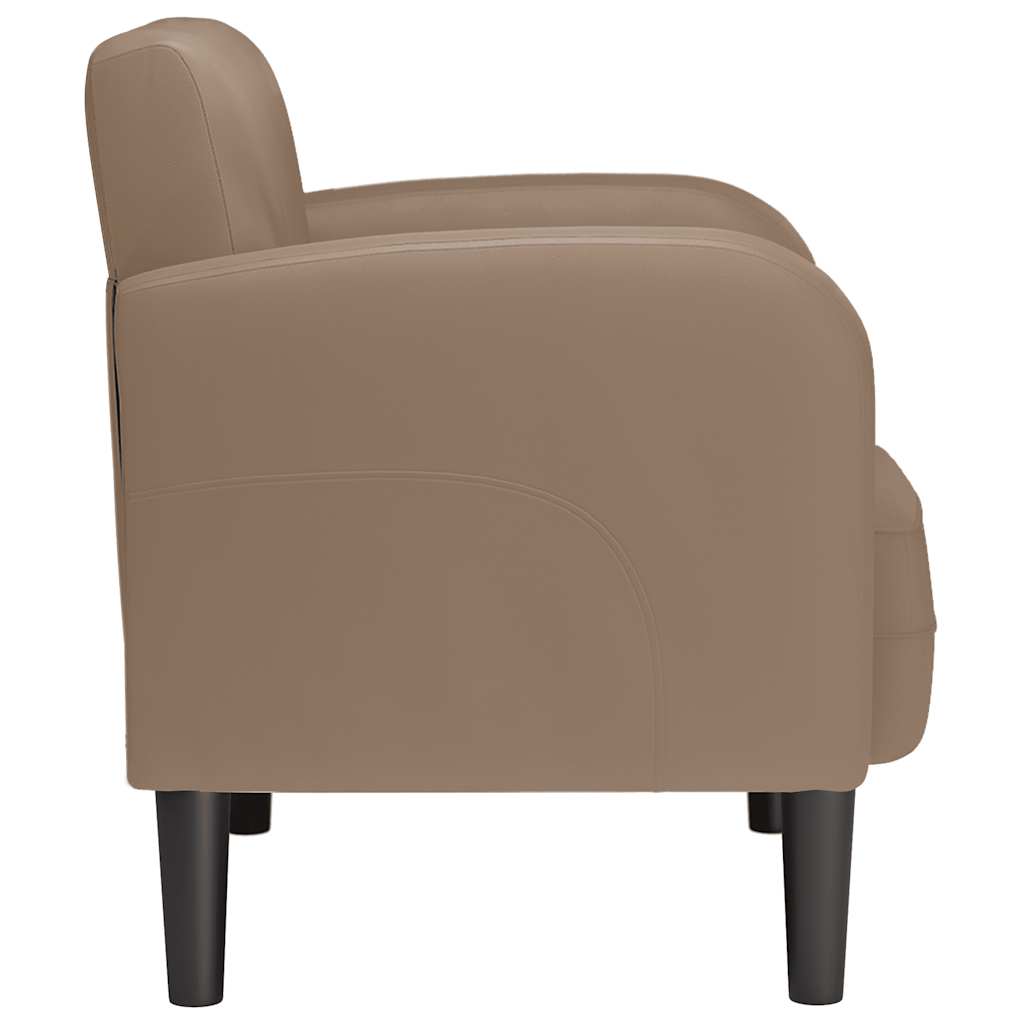 Canapea scaun cu cotiere Cappuccino 54 cm piele artificială GartenMobel Dekor