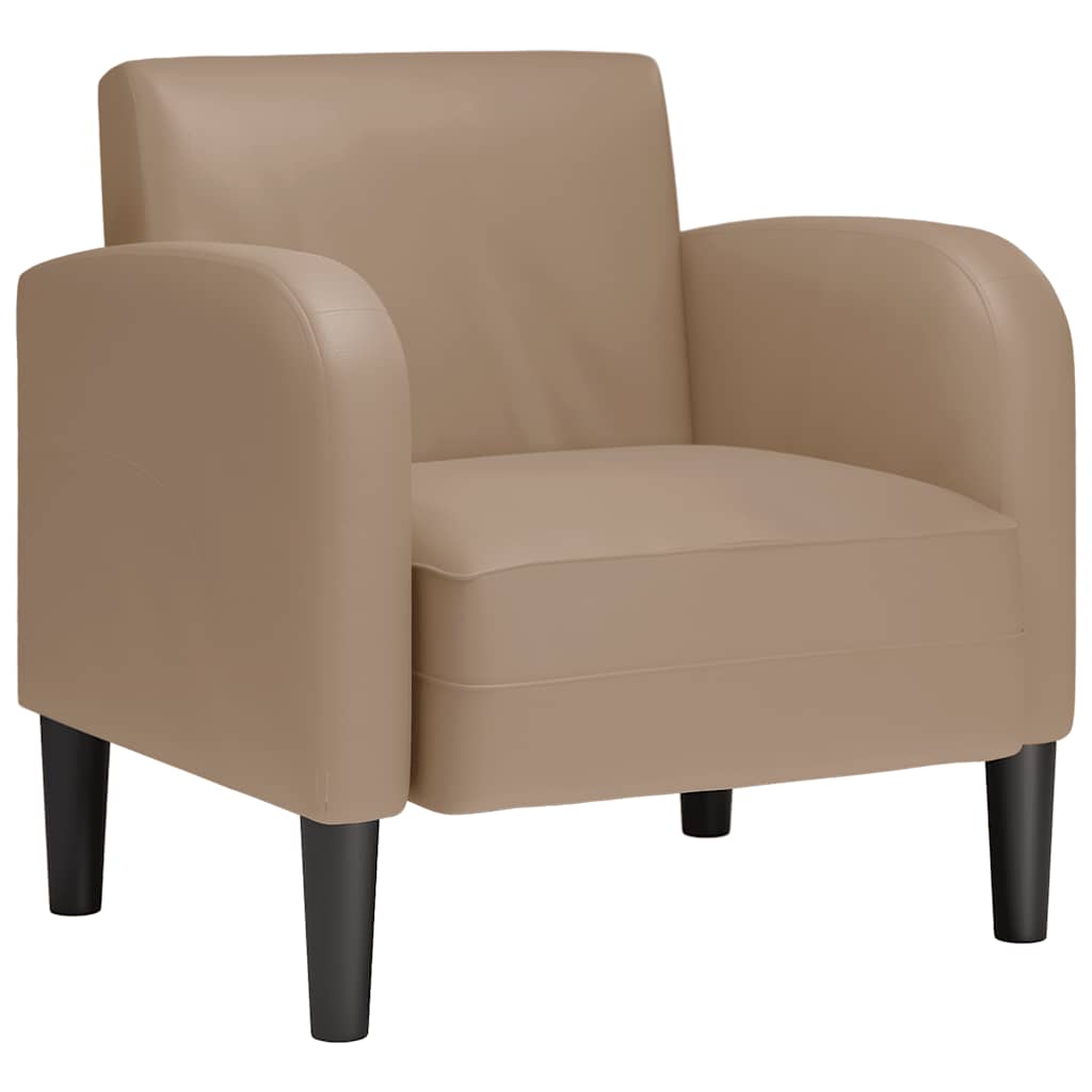Canapea scaun cu cotiere Cappuccino 54 cm piele artificială GartenMobel Dekor