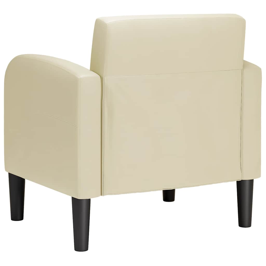 Canapea scaun cu cotiere crem 54 cm piele artificială GartenMobel Dekor