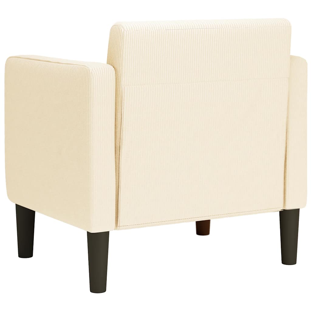 Canapea scaun cu cotiere crem 54 cm țesătură velur GartenMobel Dekor