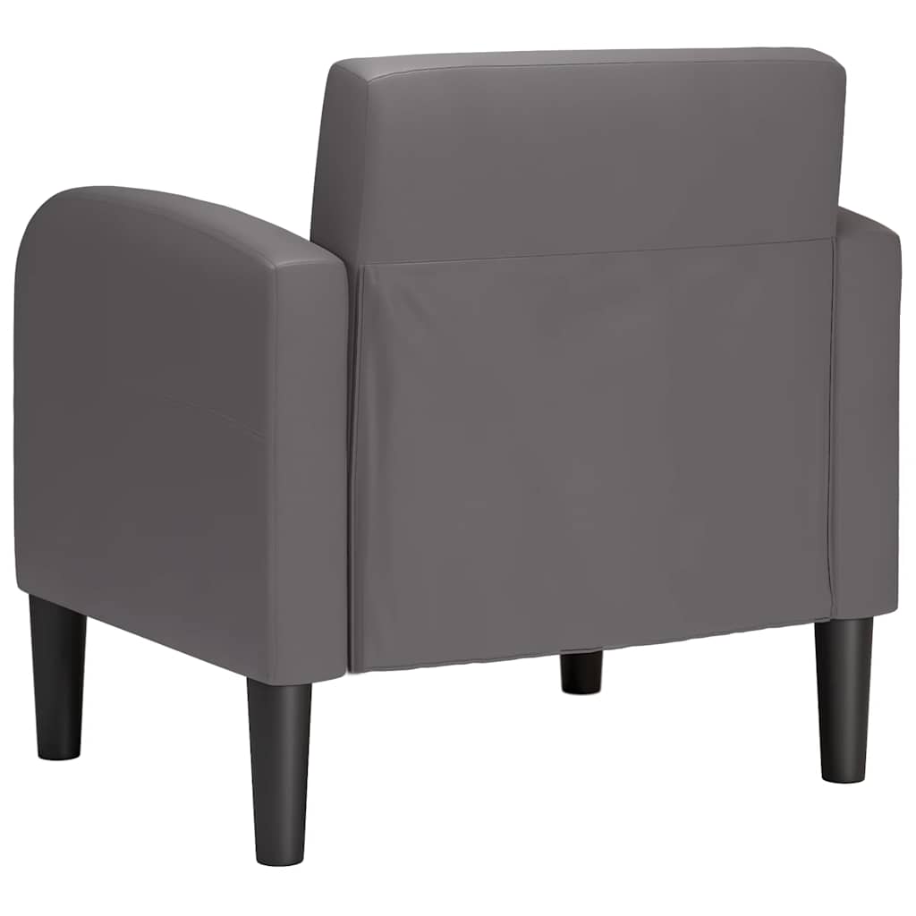 Canapea scaun cu cotiere gri 54 cm piele artificială GartenMobel Dekor
