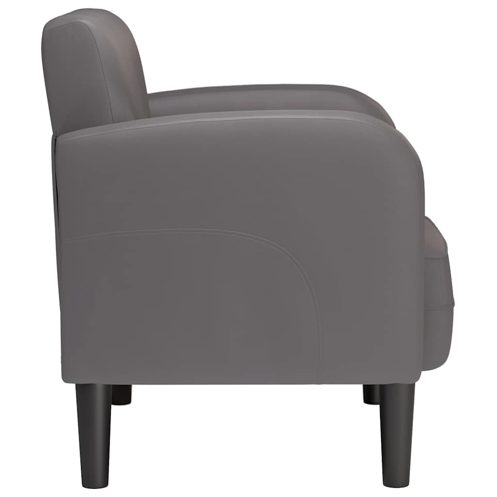 Canapea scaun cu cotiere gri 54 cm piele artificială GartenMobel Dekor