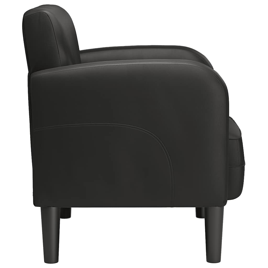 Canapea scaun cu cotiere negru 54 cm piele artificială GartenMobel Dekor