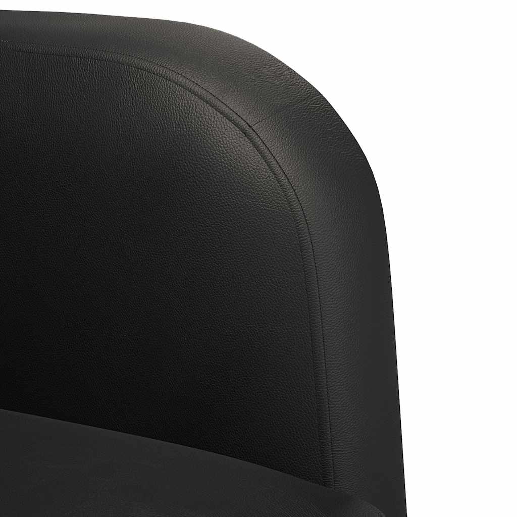 Canapea scaun cu cotiere negru 54 cm piele artificială GartenMobel Dekor