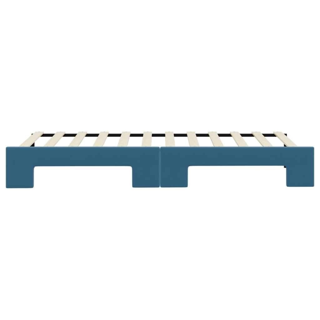 Pat de zi cu extensie, albastru, 80x200 cm, catifea GartenMobel Dekor