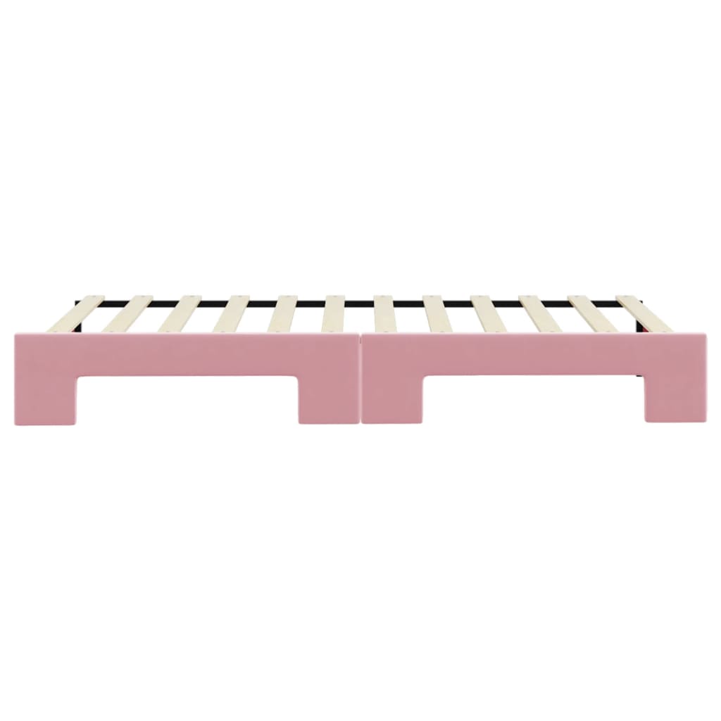 Pat de zi cu extensie, roz, 80x200 cm, catifea GartenMobel Dekor