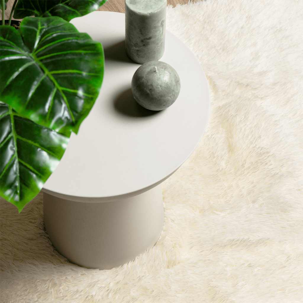 Covor Shaggy Crem 80x150 cm Poliester GartenMobel Dekor