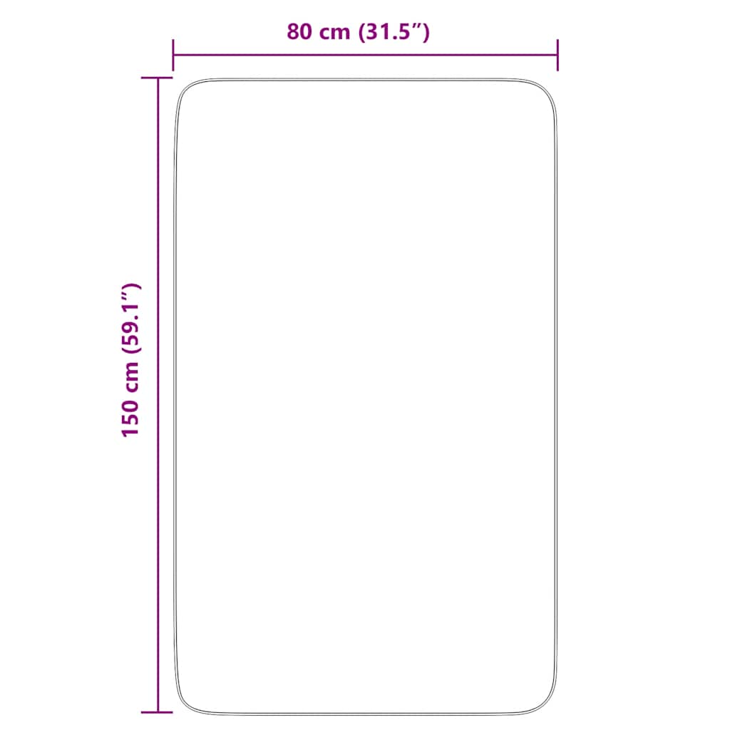 Covor Shaggy Crem 80x150 cm Poliester GartenMobel Dekor