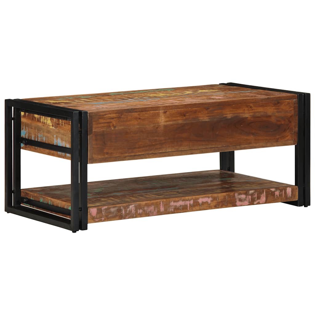 Masuta de cafea multicolora 90x50x38 cm lemn masiv recuperat GartenMobel Dekor