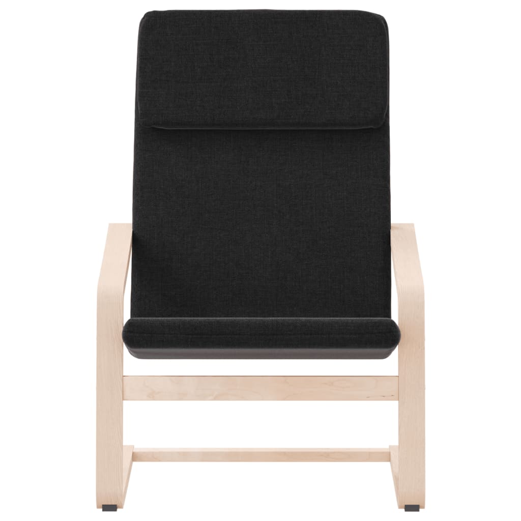 Scaun de relaxare din material negru GartenMobel Dekor