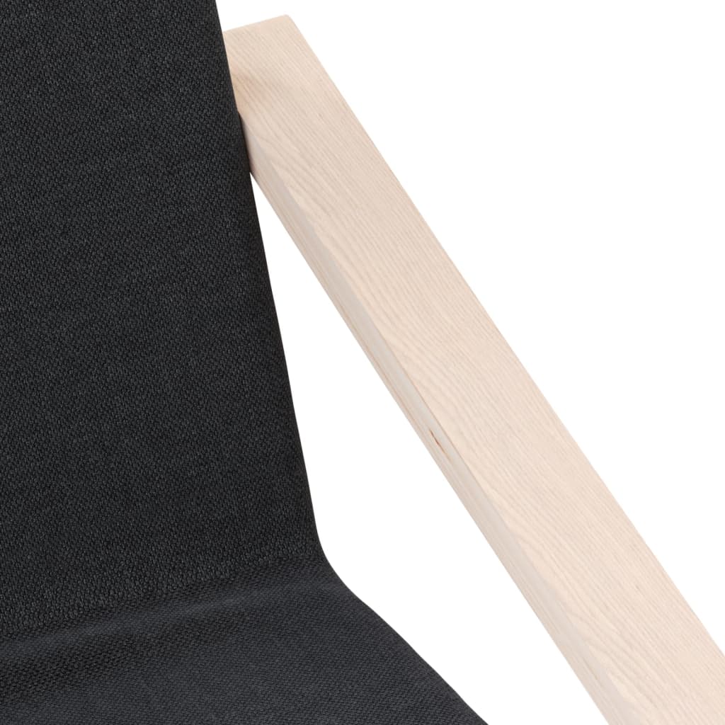 Scaun de relaxare din material negru GartenMobel Dekor