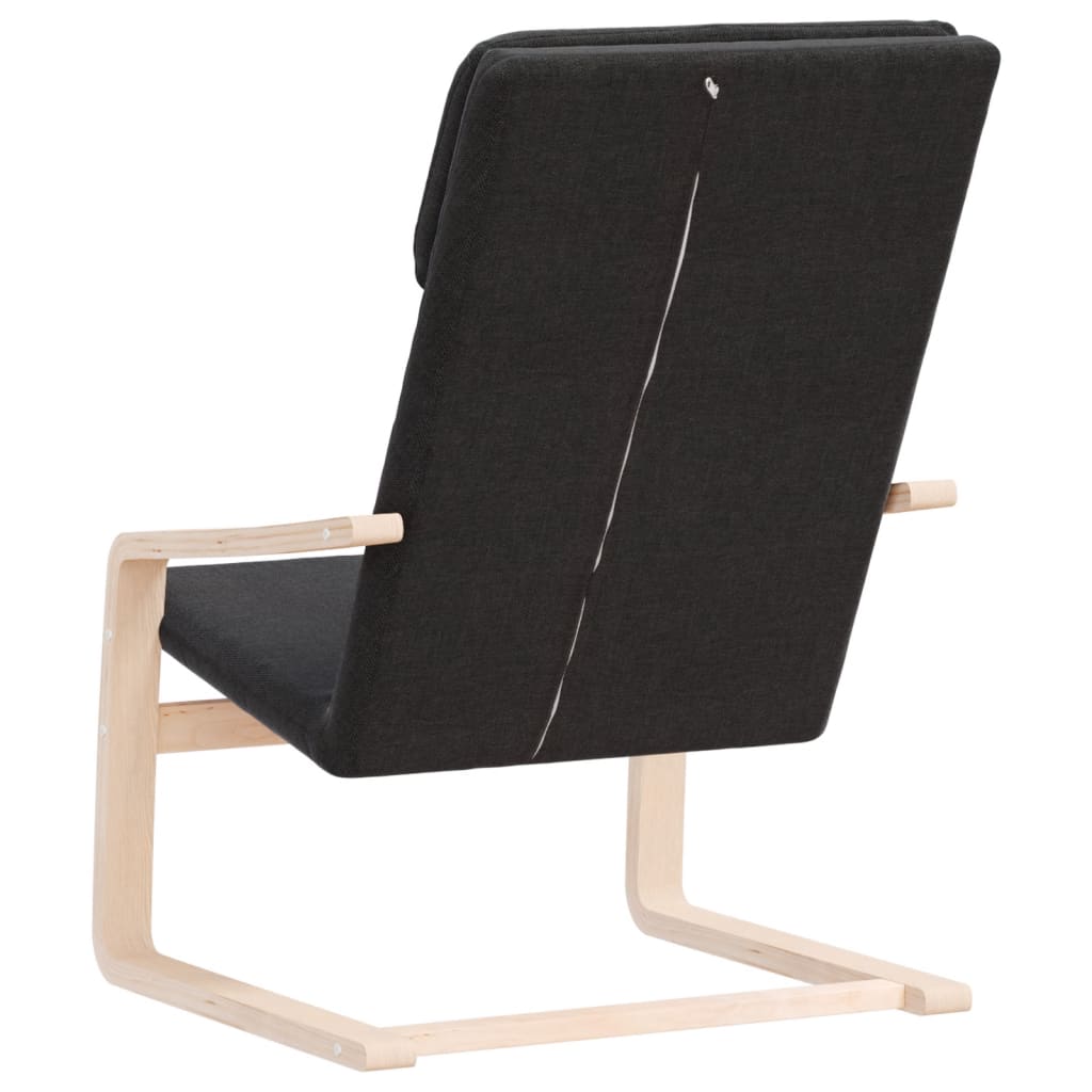 Scaun de relaxare din material negru GartenMobel Dekor