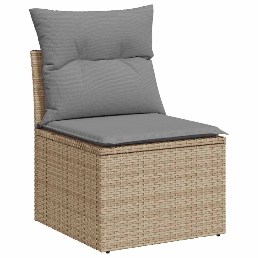 Set canapele de grădină cu perne, 10 piese, bej, poliratan GartenMobel Dekor