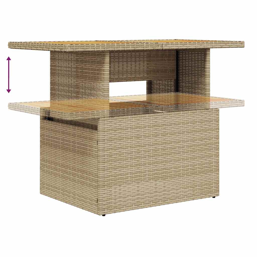 Set canapele de grădină cu perne, 10 piese, bej, poliratan GartenMobel Dekor