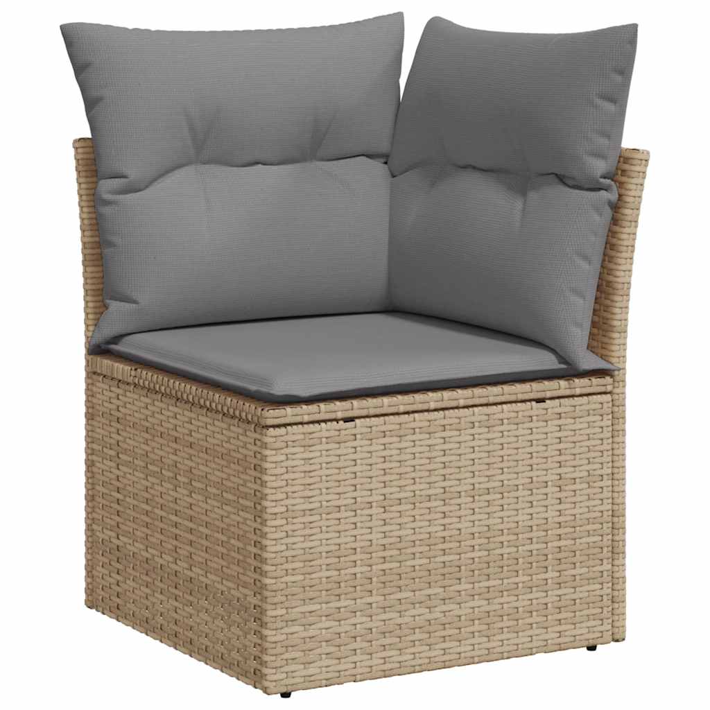 Set canapele de grădină cu perne, 10 piese, bej, poliratan GartenMobel Dekor