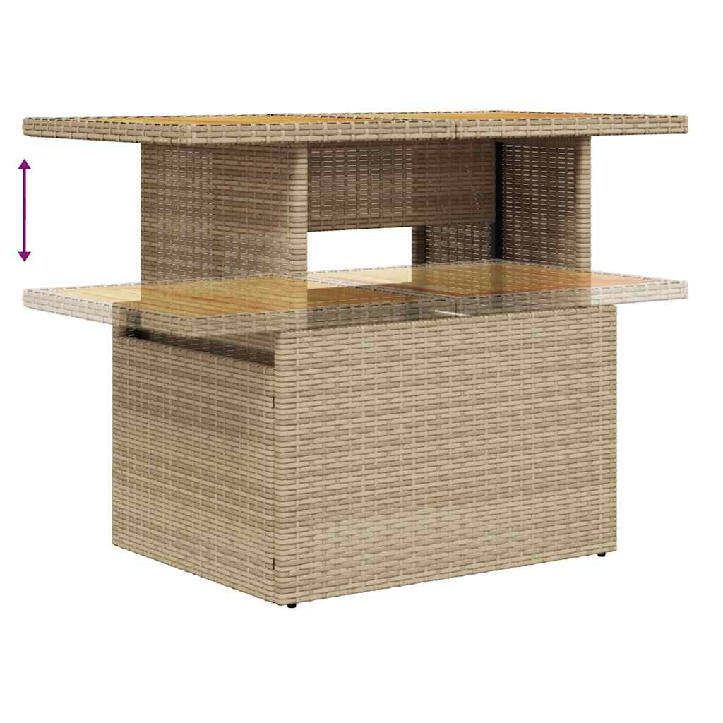 Set canapele de grădină cu perne, 10 piese, bej, poliratan GartenMobel Dekor
