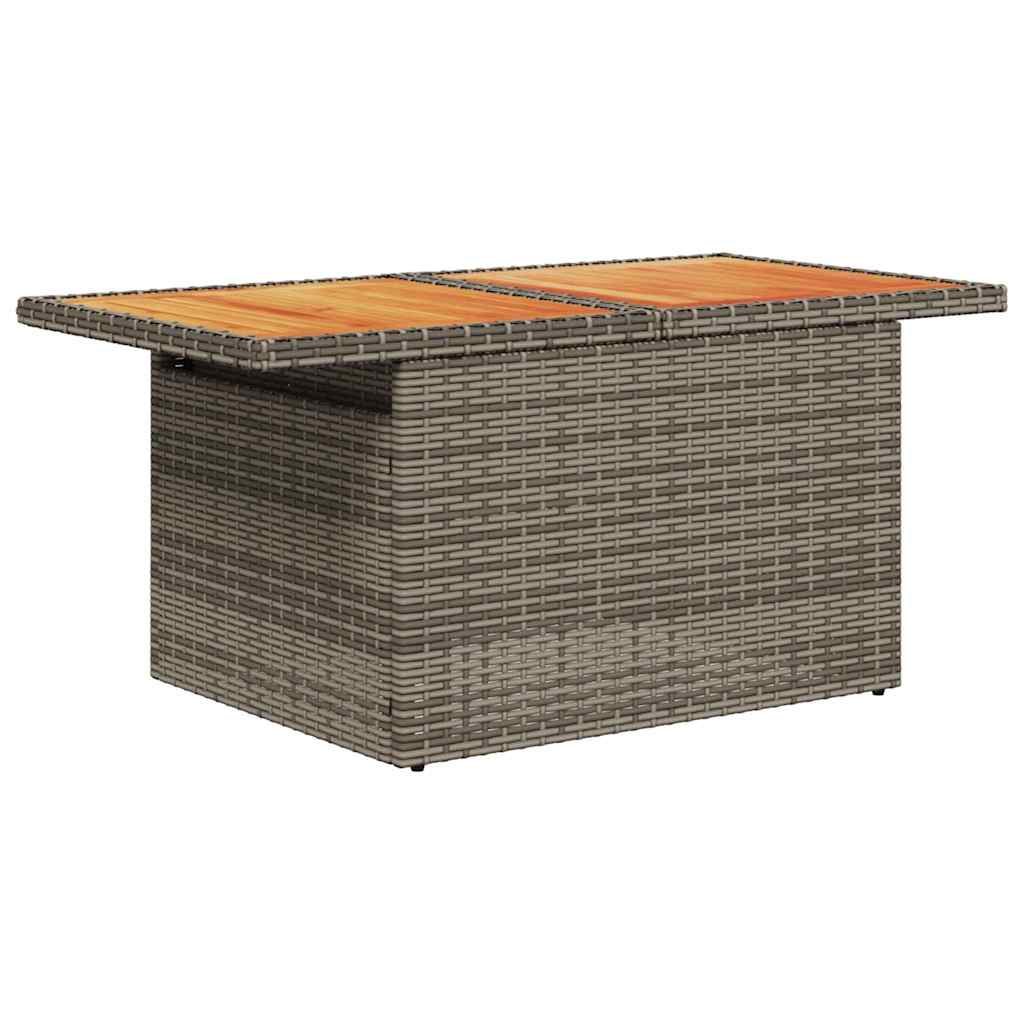 Set mobilier de grădină cu perne, 10 piese, gri, poliratan GartenMobel Dekor