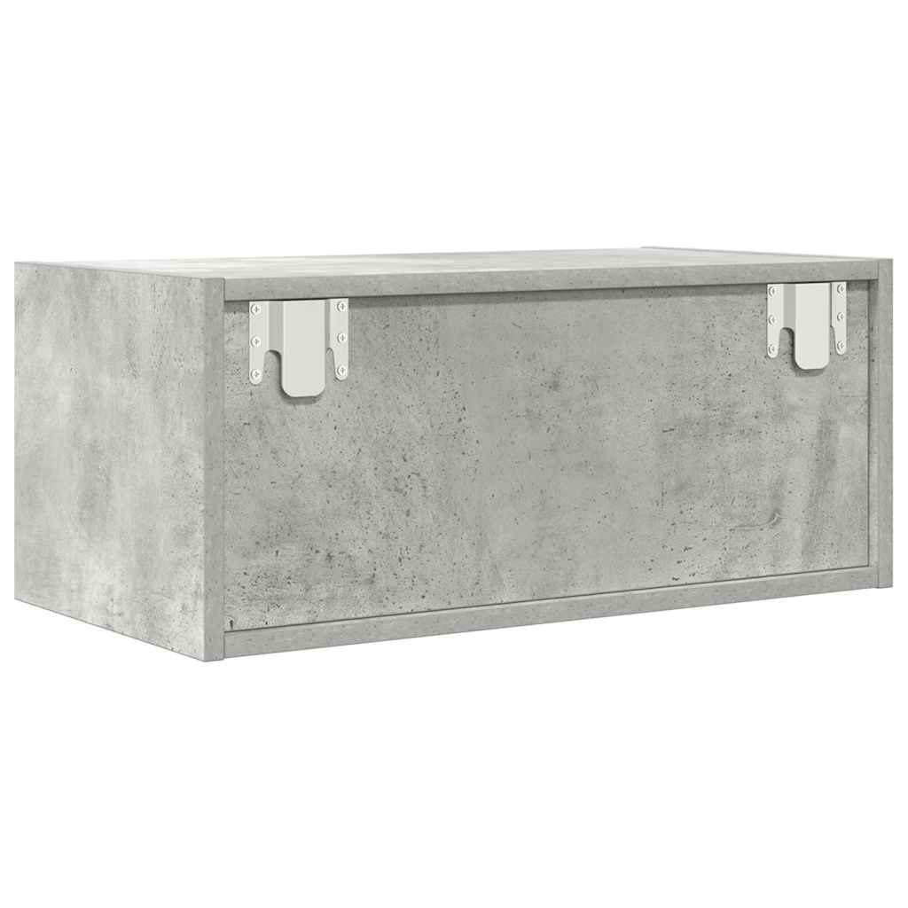Dulap TV Beton Gri 60x31x25,5 cm Lemn prelucrat GartenMobel Dekor