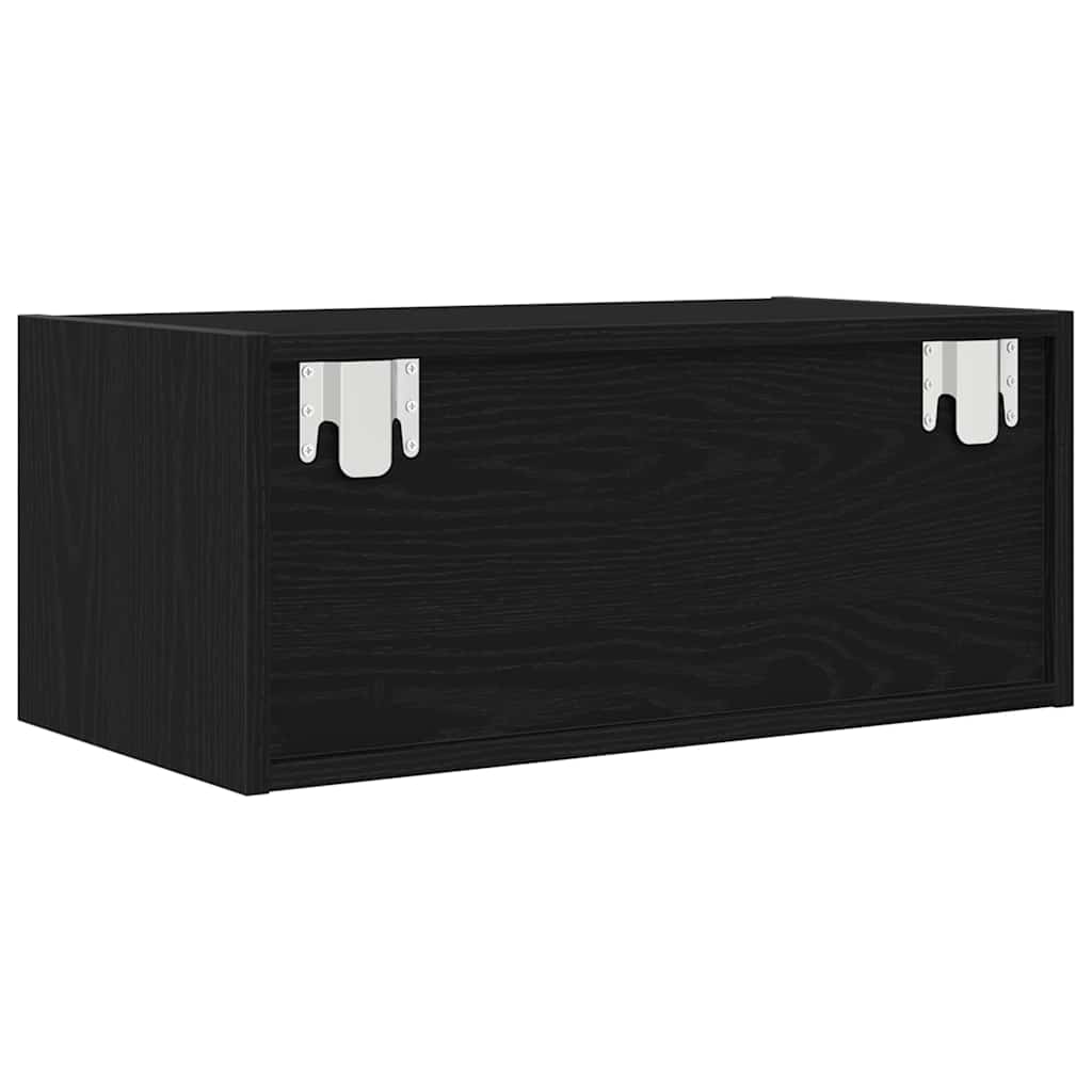 Dulap TV Stejar negru 60x31x25,5 cm Lemn prelucrat GartenMobel Dekor