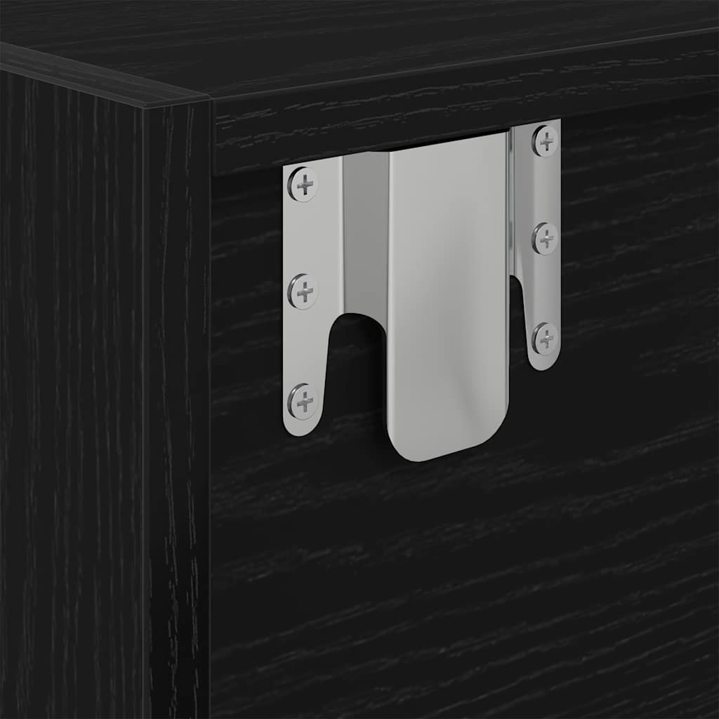 Dulap TV Stejar negru 60x31x25,5 cm Lemn prelucrat GartenMobel Dekor