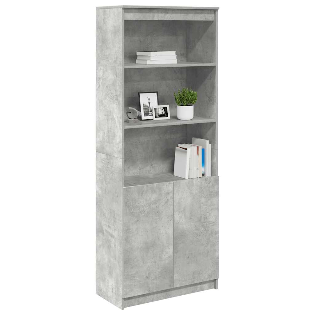 Dulap înalt, gri beton, 70x35x180 cm, lemn prelucrat GartenMobel Dekor
