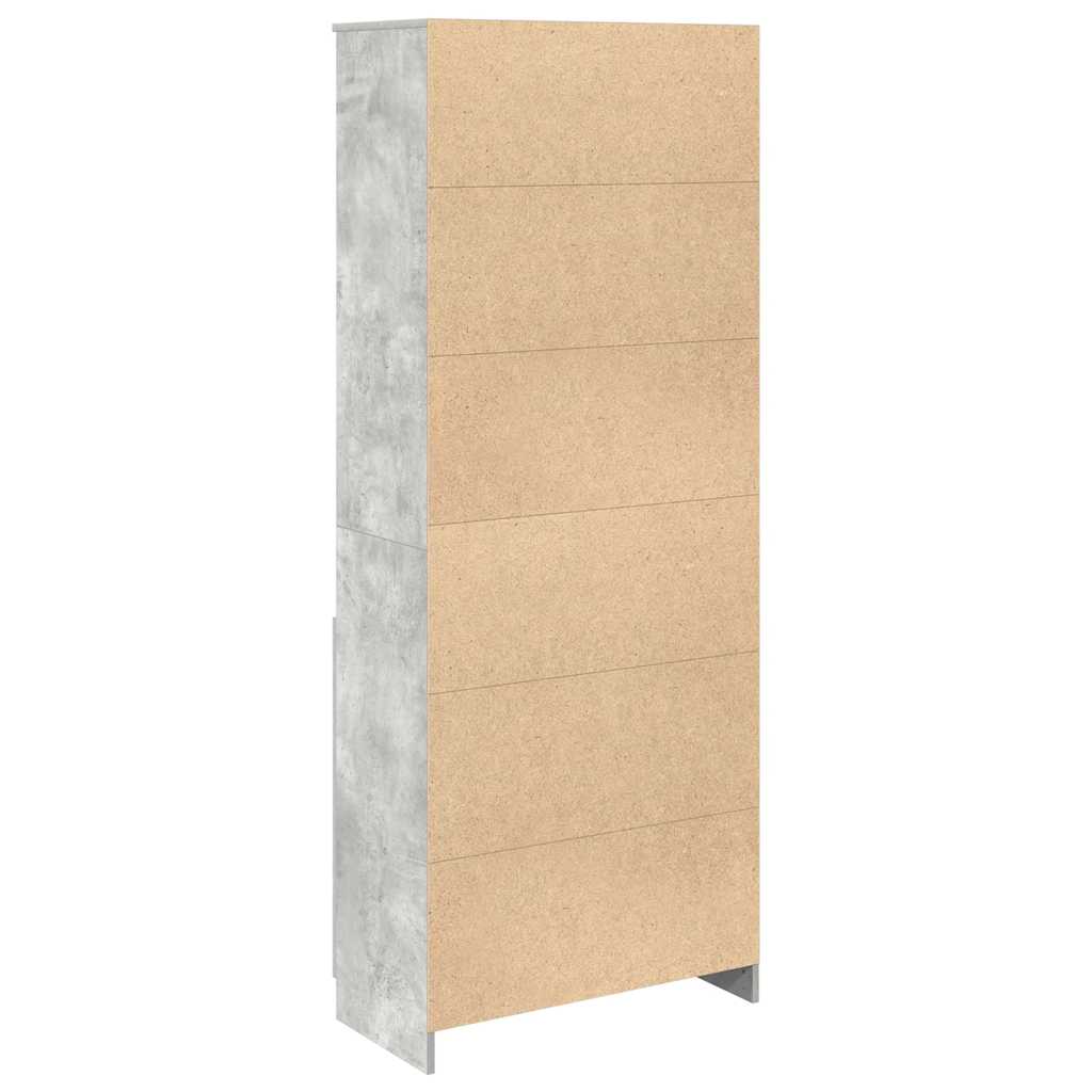 Dulap înalt, gri beton, 70x35x180 cm, lemn prelucrat GartenMobel Dekor