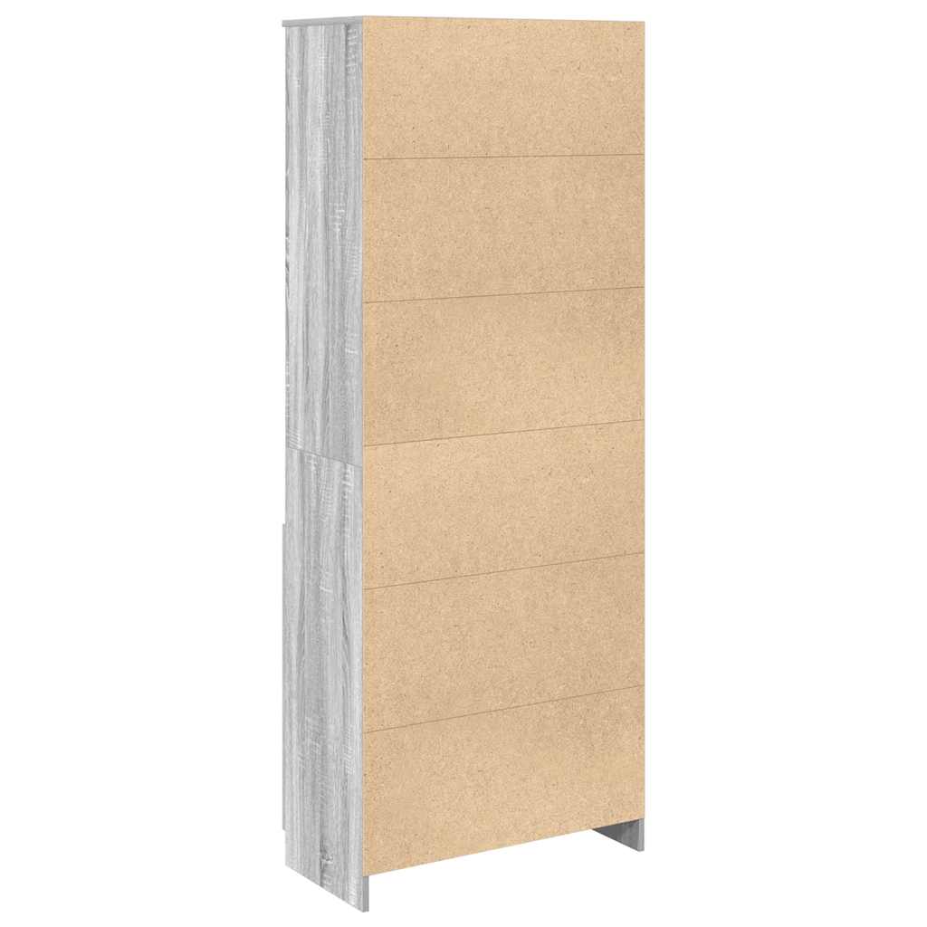 Dulap înalt, gri sonoma, 70x35x180 cm, lemn prelucrat GartenMobel Dekor
