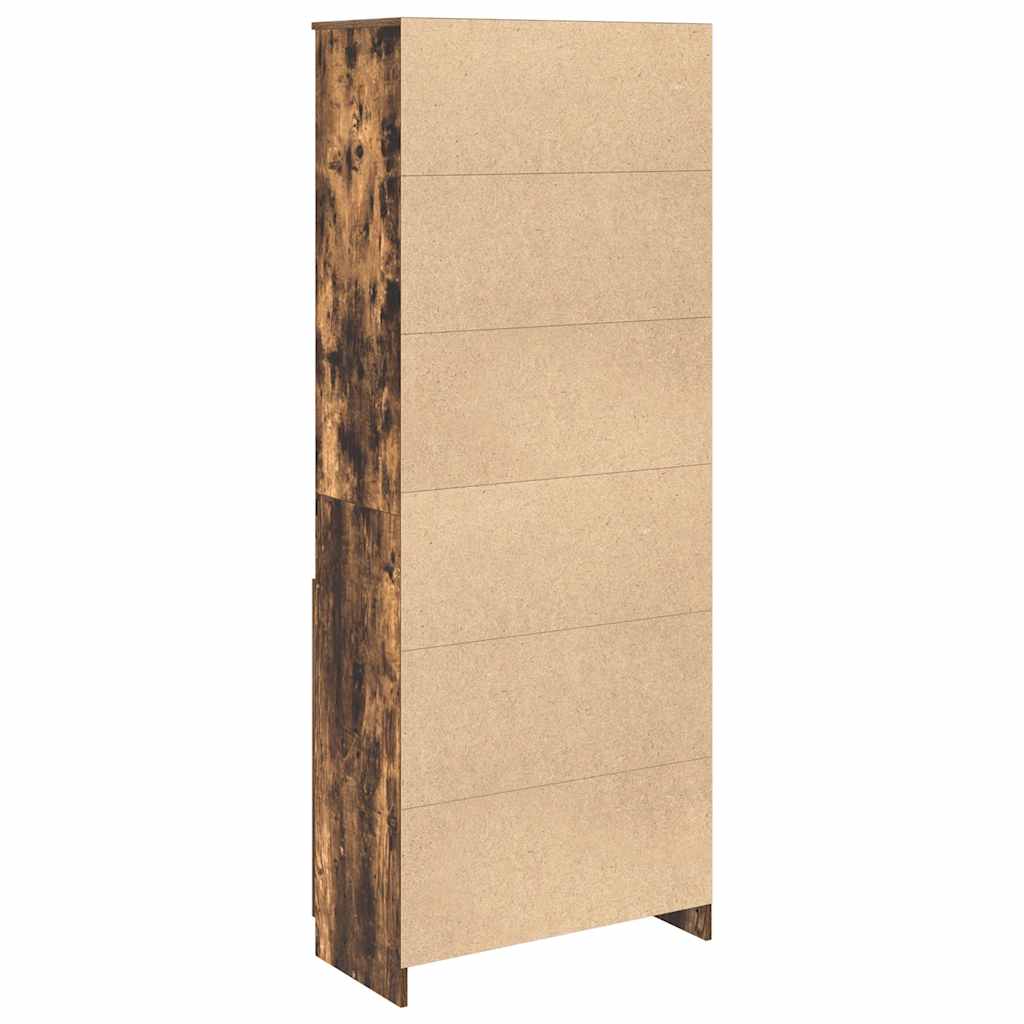 Dulap înalt, stejar fumuriu, 70x35x180 cm, lemn prelucrat GartenMobel Dekor