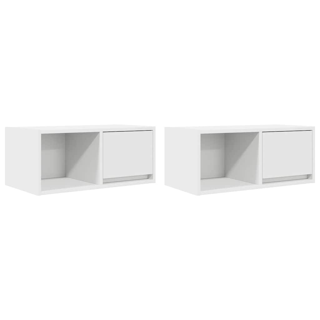 Dulapuri TV 2 buc Alb 60x31x25,5 cm Lemn prelucrat GartenMobel Dekor
