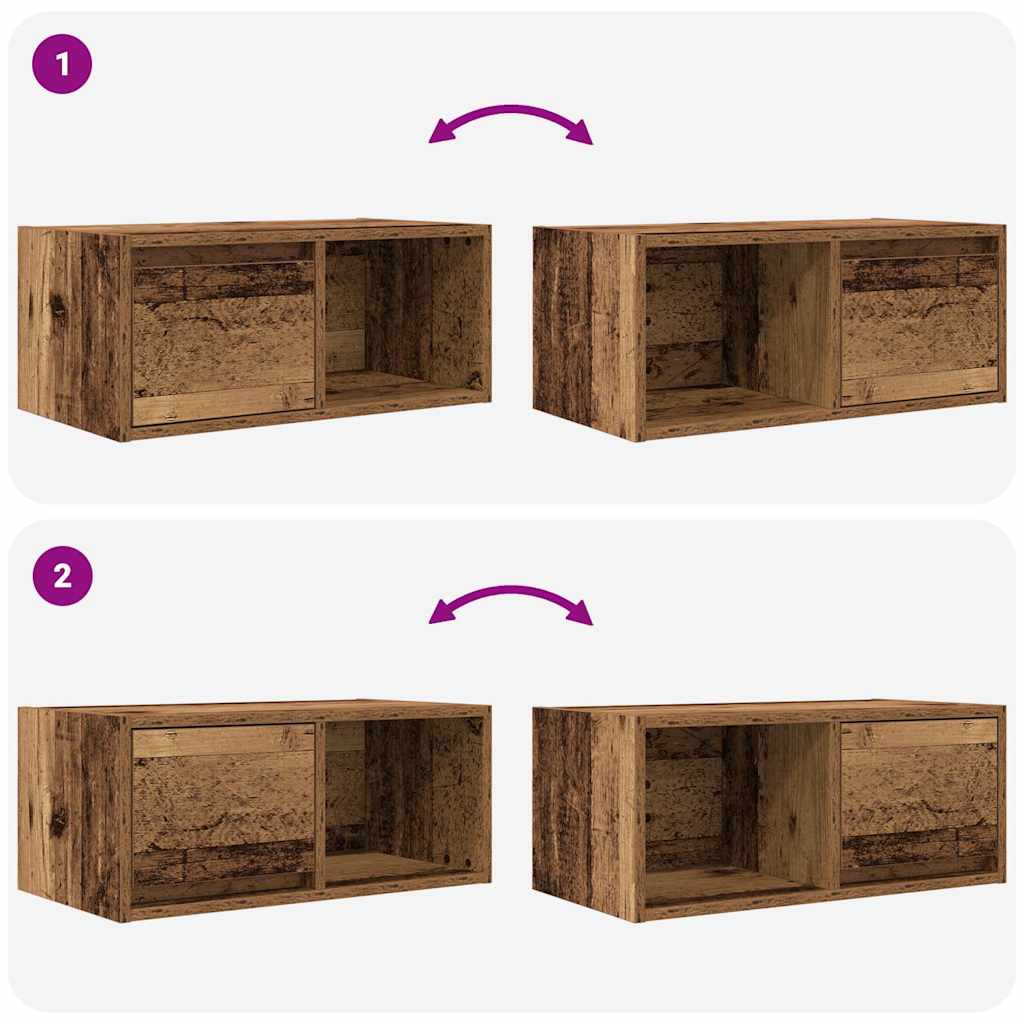 Dulapuri TV 2 buc Lemn vechi 60x31x25,5 cm Lemn prelucrat GartenMobel Dekor