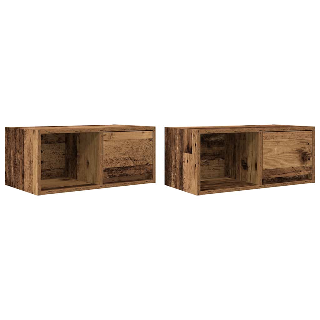 Dulapuri TV 2 buc Lemn vechi 60x31x25,5 cm Lemn prelucrat GartenMobel Dekor