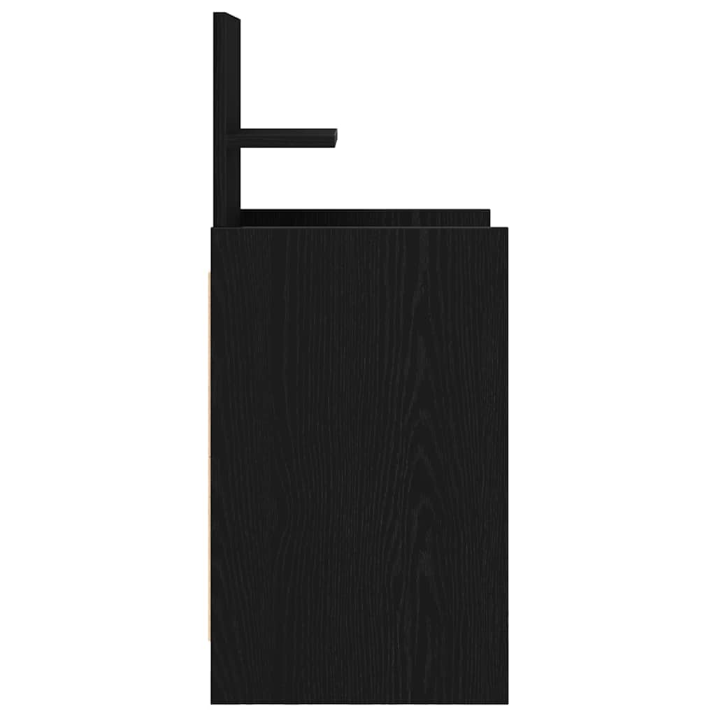 Noptiera cu 2 sertare Negru 38x34x80 cm GartenMobel Dekor