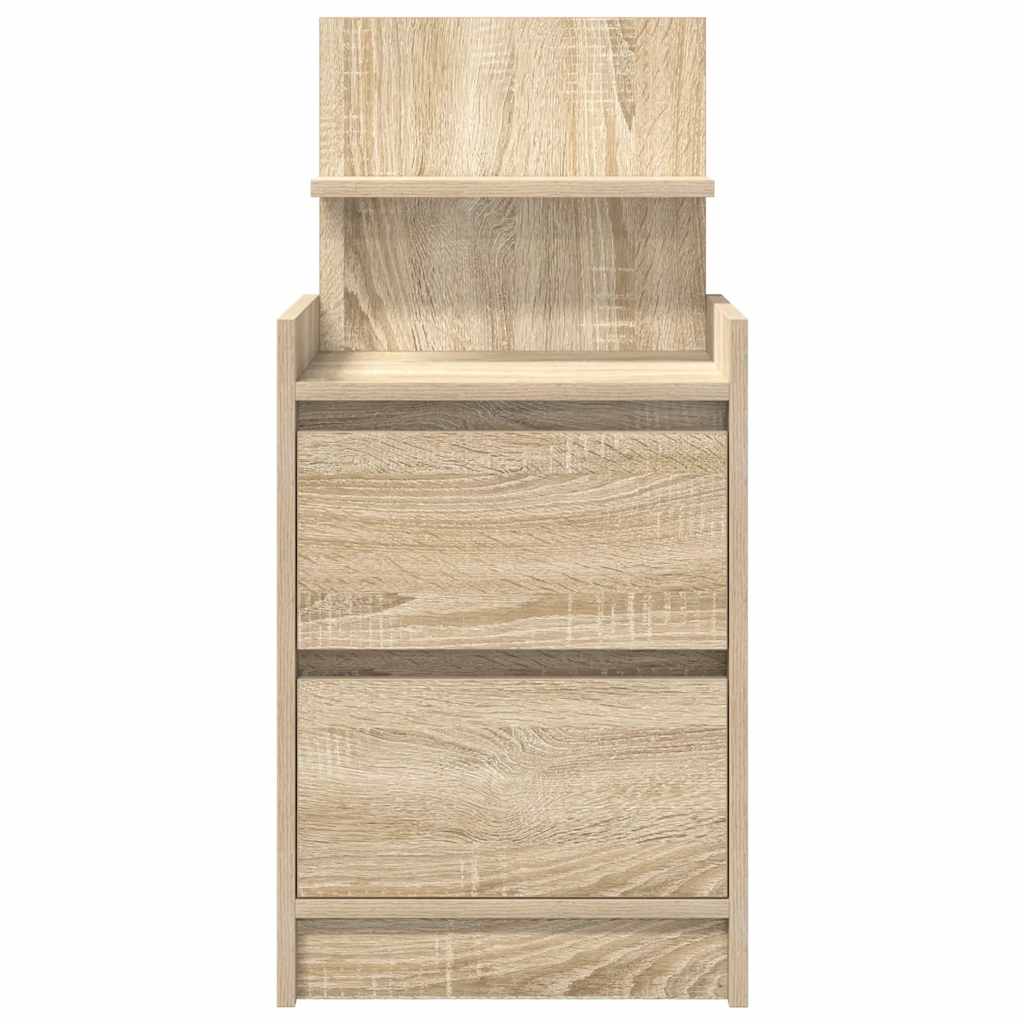 Noptiera cu 2 sertare Stejar Sonoma 38x34x80 cm GartenMobel Dekor