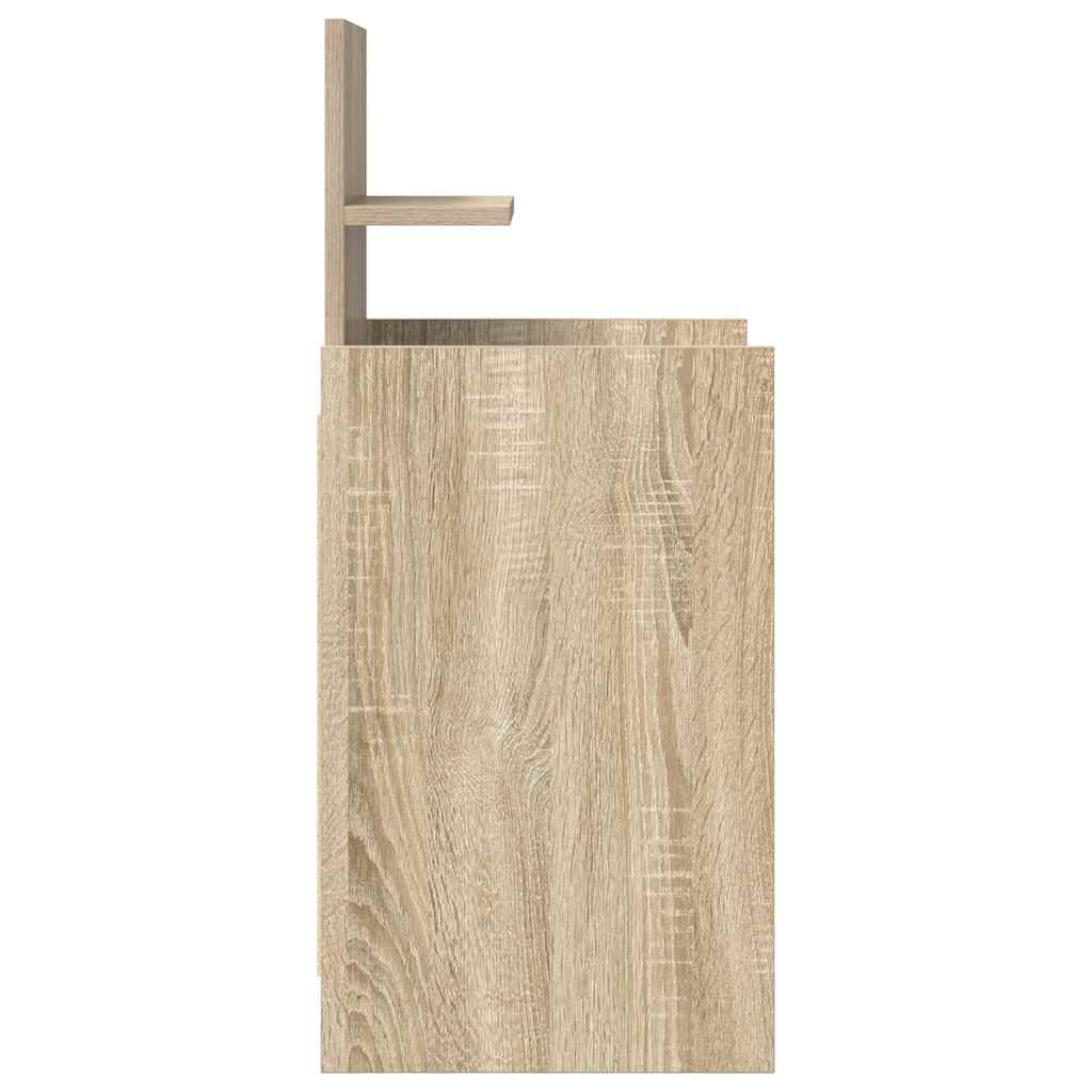 Noptiera cu 2 sertare Stejar Sonoma 38x34x80 cm GartenMobel Dekor