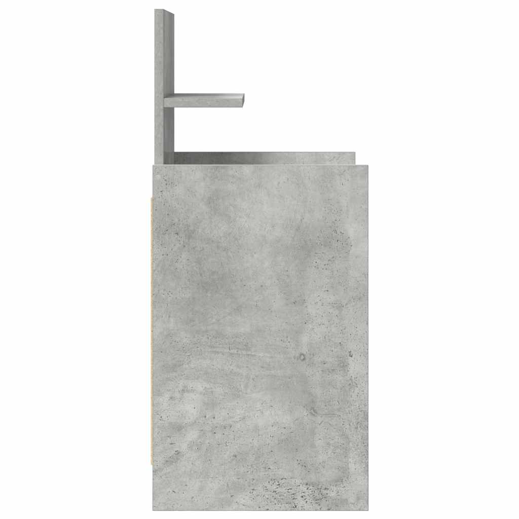 Noptiera cu 2 sertare gri beton 38x34x80 cm GartenMobel Dekor