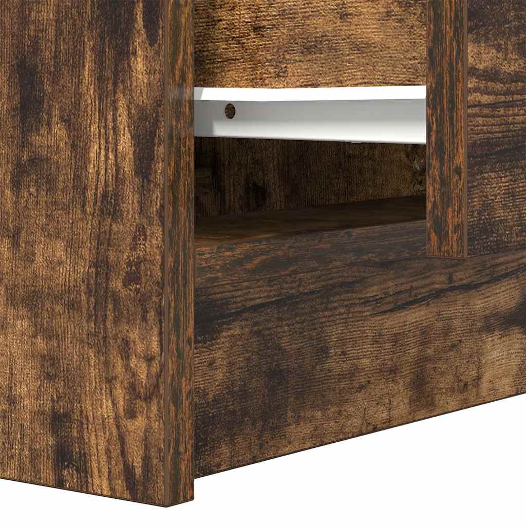Noptiera cu 2 sertare stejar afumat 38x34x80 cm GartenMobel Dekor
