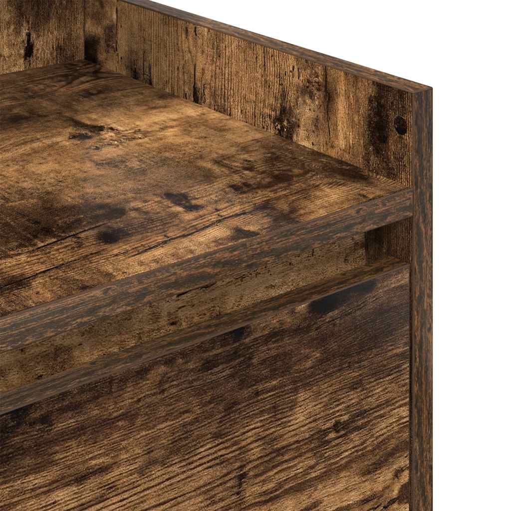 Noptiera cu 2 sertare stejar afumat 38x34x80 cm GartenMobel Dekor