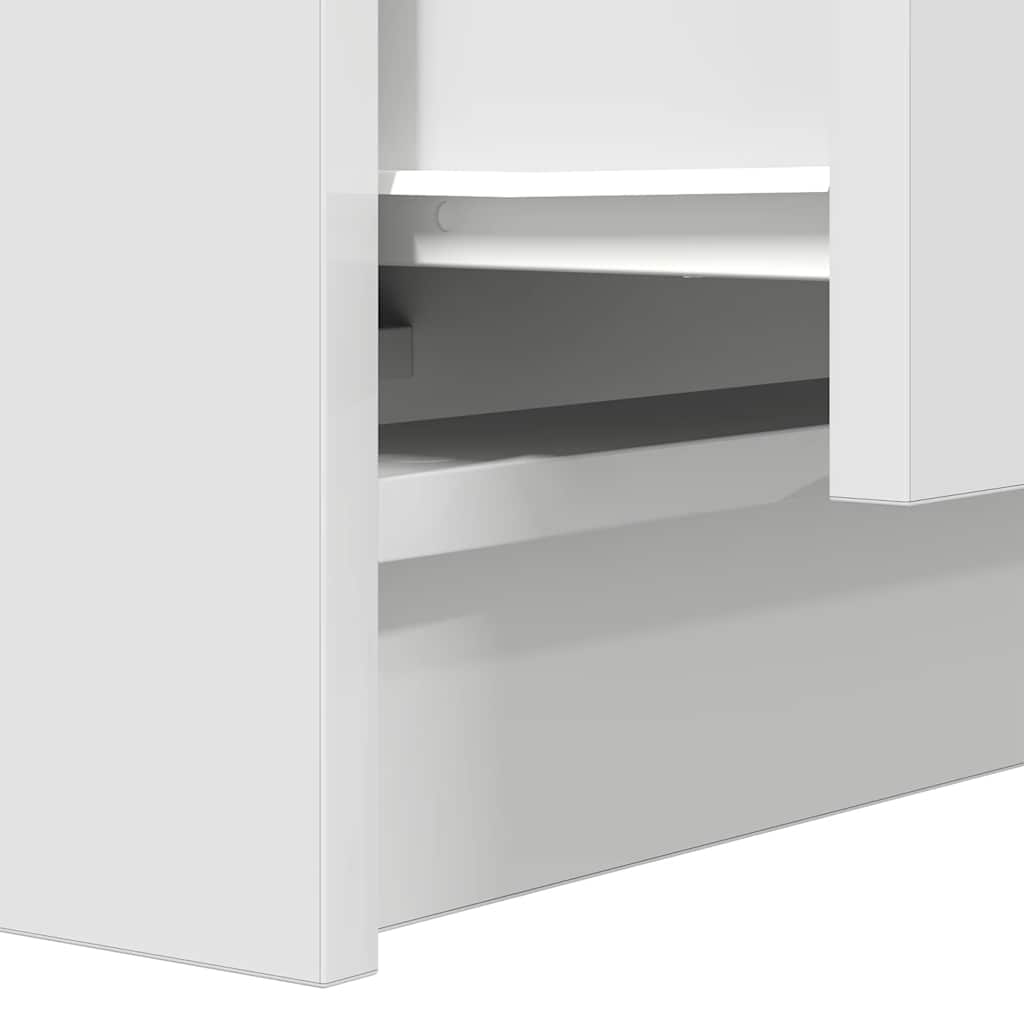 Noptiere cu 2 sertare 2 buc Alb 38x34x80 cm GartenMobel Dekor