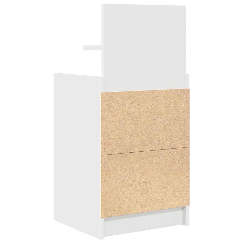 Noptiere cu 2 sertare 2 buc Alb 38x34x80 cm GartenMobel Dekor