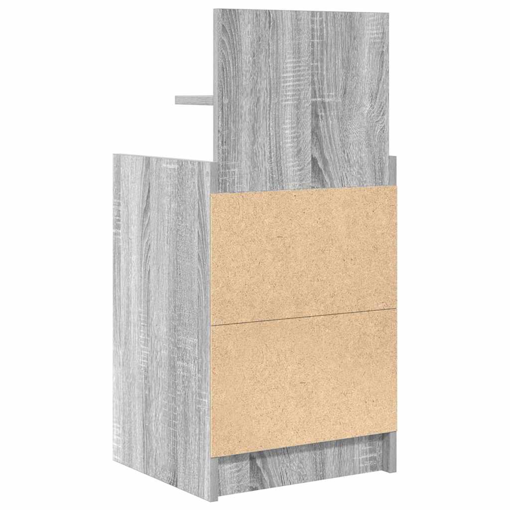 Noptiere cu 2 sertare 2 buc Gri Sonoma 38x34x80 cm GartenMobel Dekor