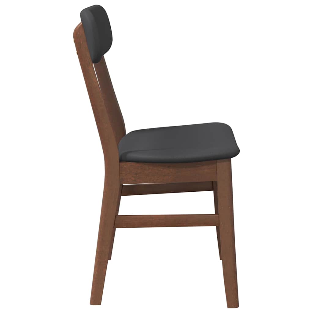 Scaune sufragerie cu perne 2 buc. cauciuc din lemn masiv maro GartenMobel Dekor