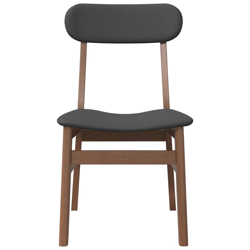 Scaune sufragerie cu perne 2 buc. cauciuc din lemn masiv maro GartenMobel Dekor