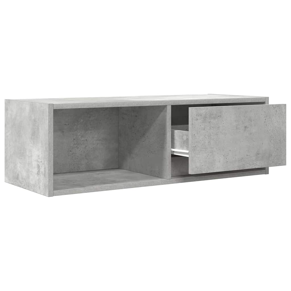 Dulap TV Beton Gri 80x31x25,5 cm Lemn prelucrat GartenMobel Dekor